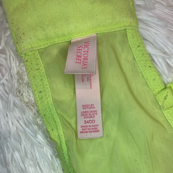 Victoria’s Secret Bright Neon Green Lace Bra - Picture 4 of 4